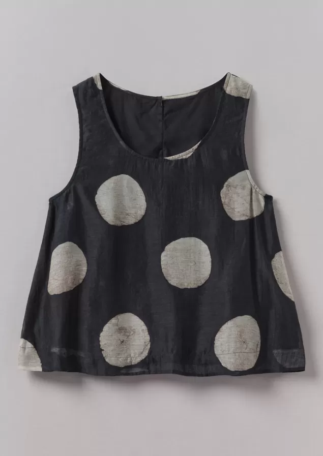 Women Toast Batik Dot Print Tank Top