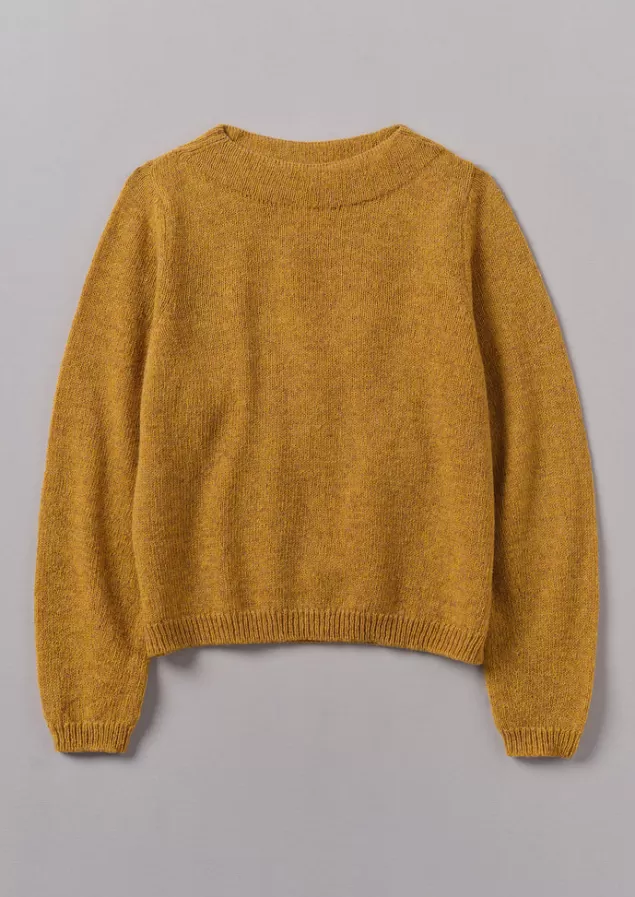 Women Toast Boat Neck Wool Sweater