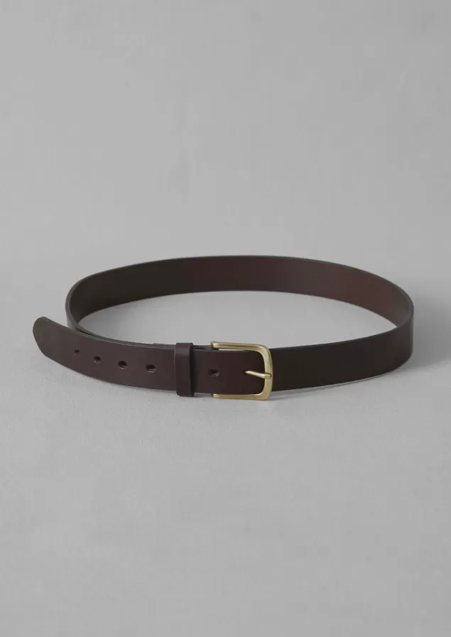 Toast Brass Buckle Leather Belt