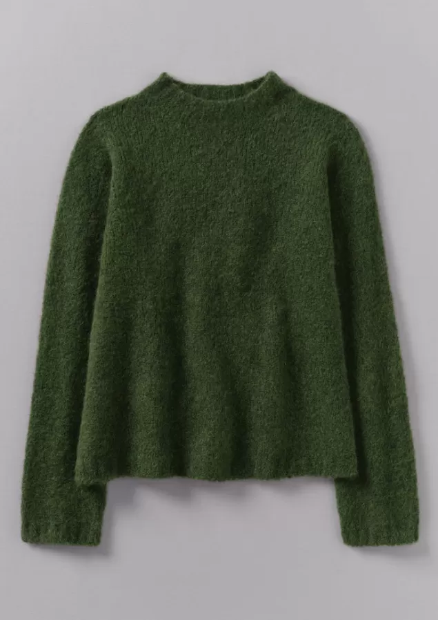 Women Toast Brushed Alpaca High Neck Sweater