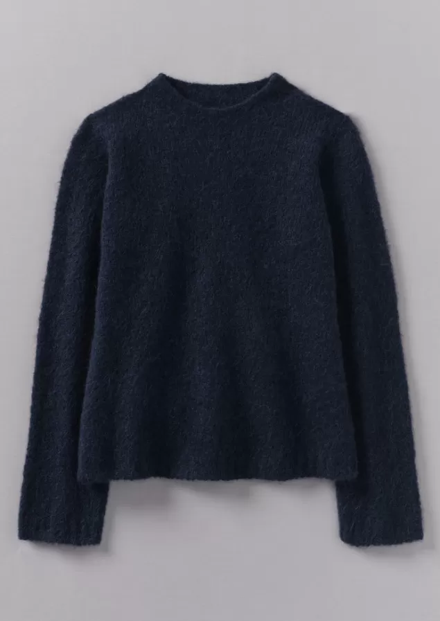 Women Toast Brushed Alpaca High Neck Sweater