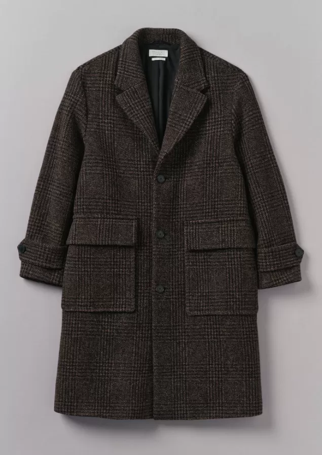 Toast Check Wool Overcoat