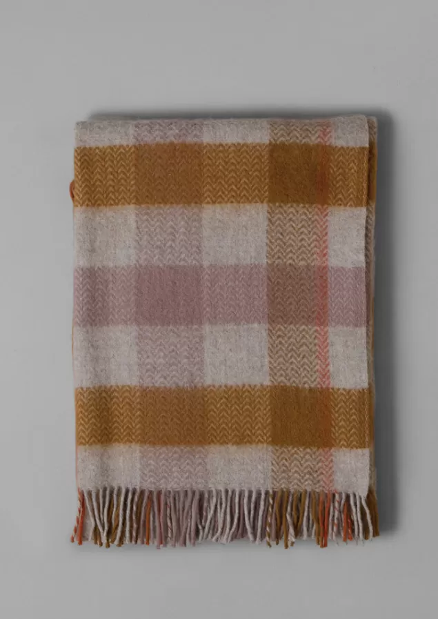 Toast Chevron Check Wool Blanket