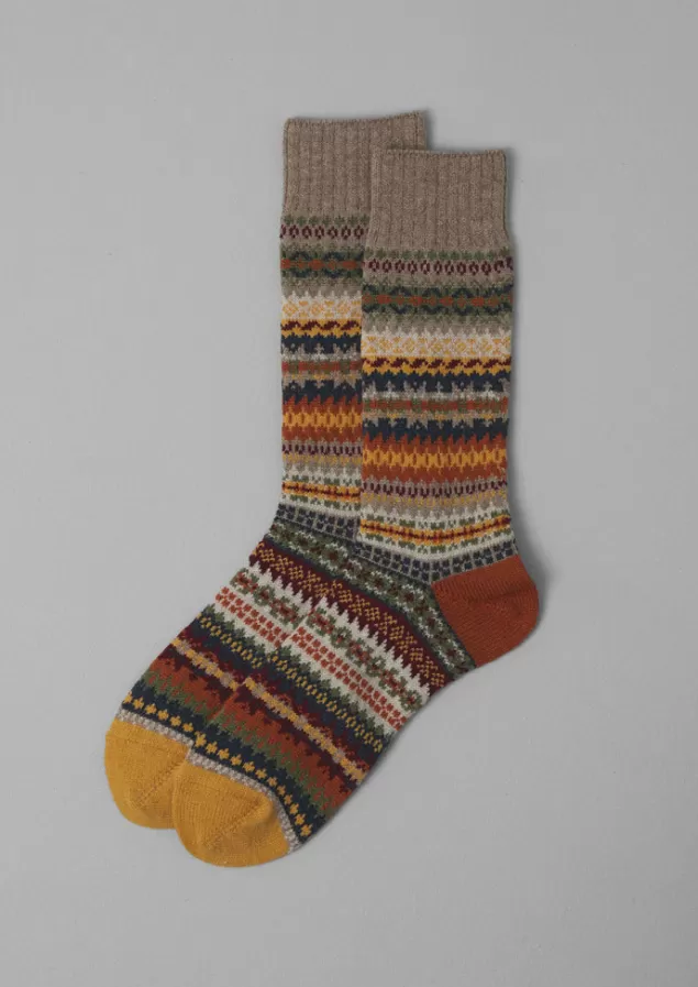 Women Toast Chup Pattern Wool Blend Socks