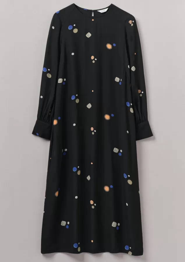 Women Toast Cosmic Dot Print Column Dress