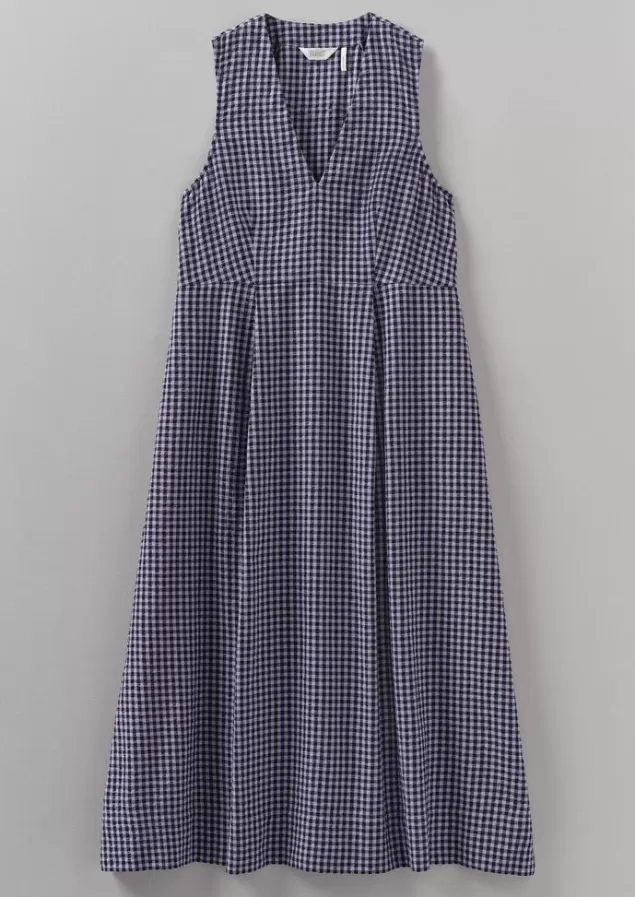 Women Toast Cotton Gingham Seersucker Dress