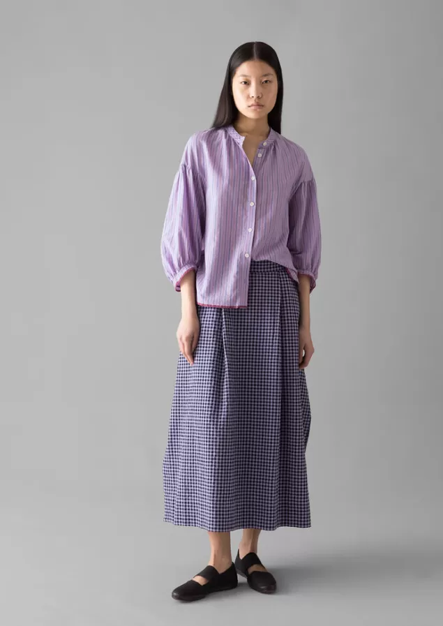 Women Toast Cotton Gingham Seersucker Skirt