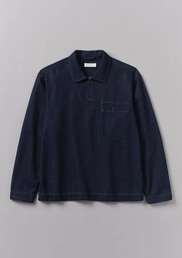 Toast Cotton Hemp Denim Smock Shirt