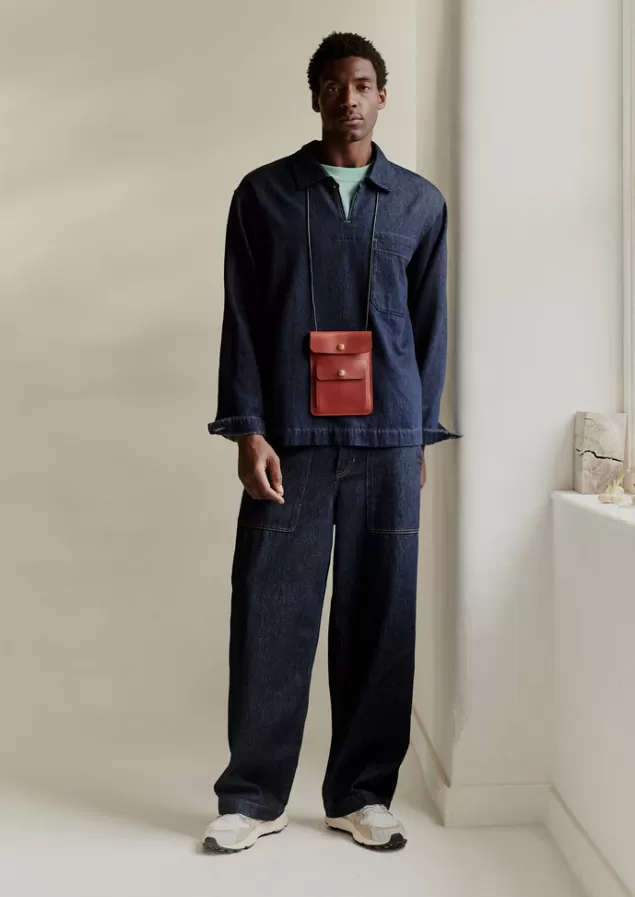 Toast Cotton Hemp Denim Smock Shirt