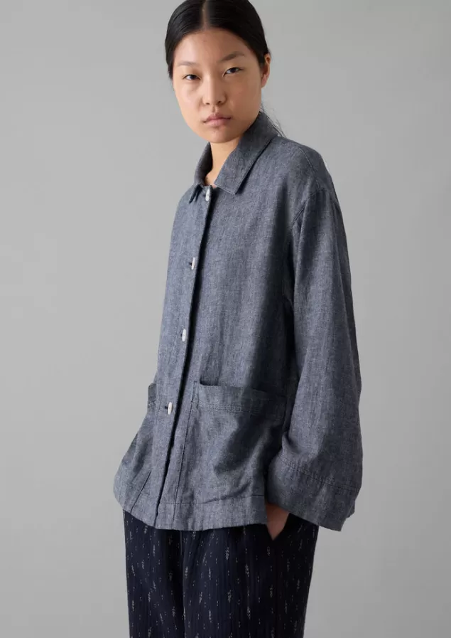 Women Toast Cotton Linen Twill Shirt