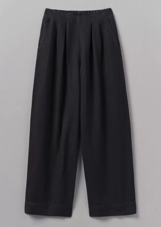 Women Toast Cotton Linen Wide Leg Trousers