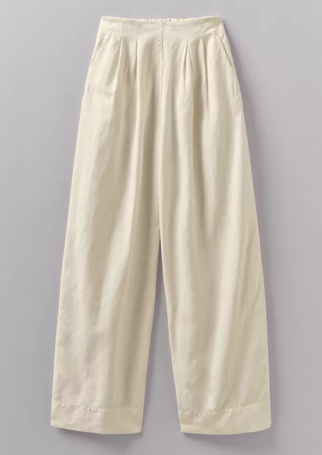 Women Toast Cotton Linen Wide Leg Trousers