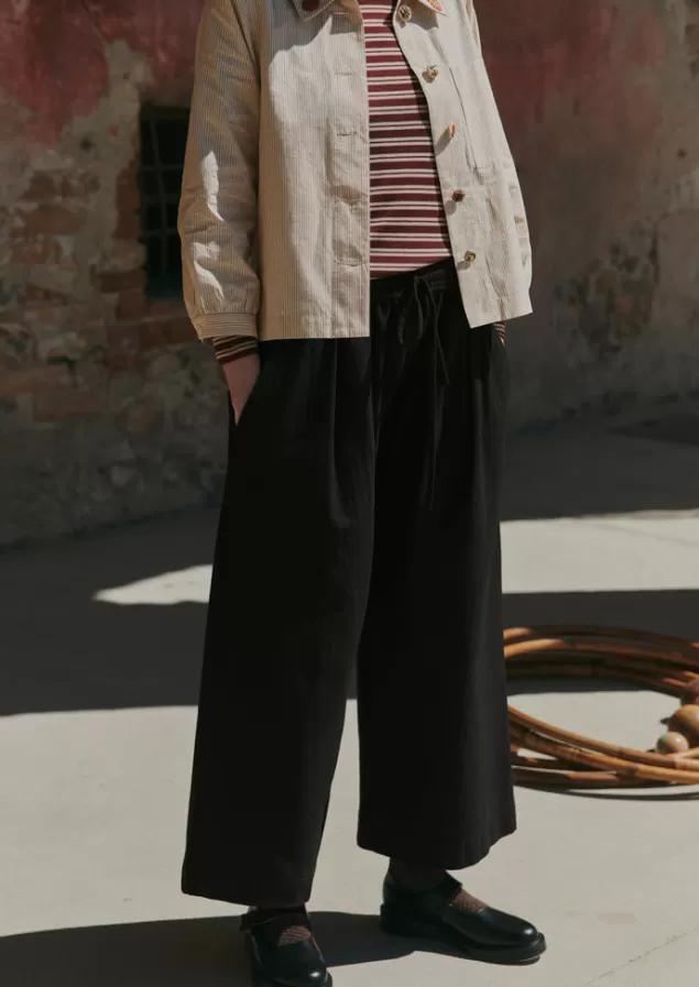 Women Toast Cotton Wool Herringbone Pull On Trousers