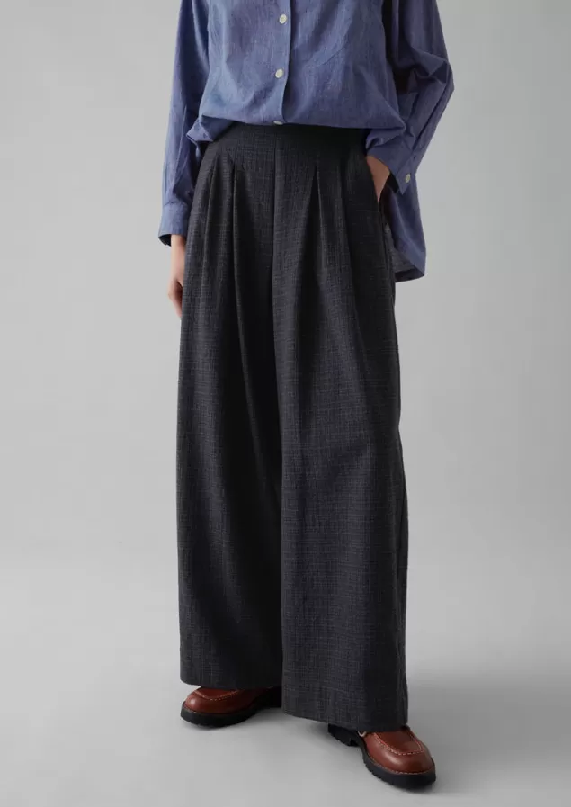 Women Toast Cotton Wool Pleat Front Trousers