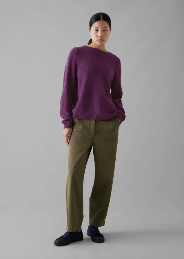 Women Toast Darted Cotton Twill Trousers