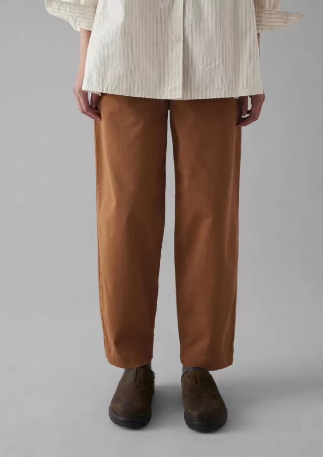 Women Toast Darted Cotton Twill Trousers