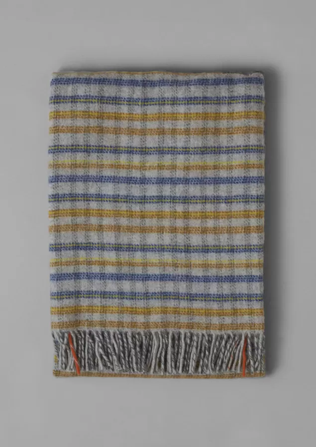 Toast Dashed Check Wool Blanket