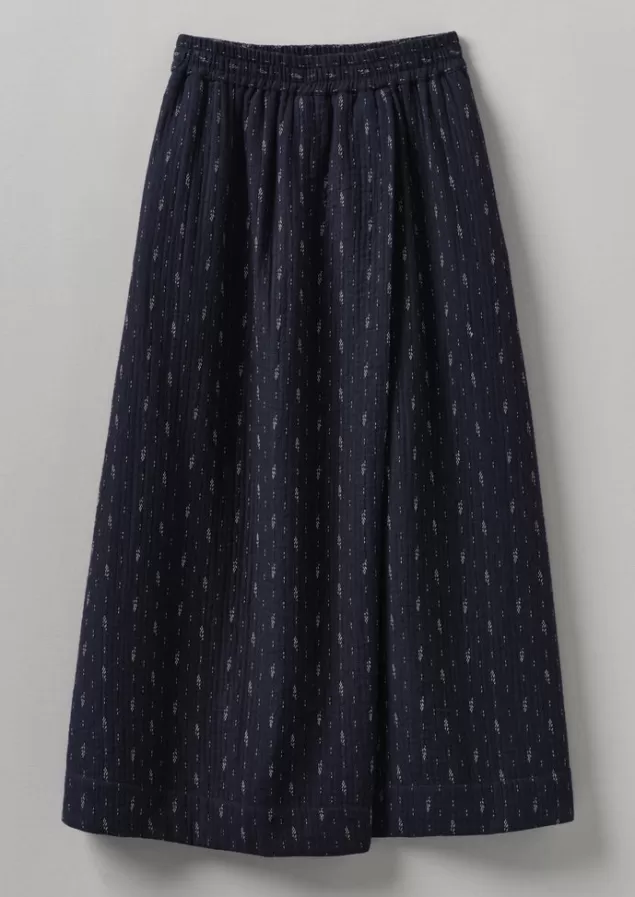 Women Toast Dobby Stitch Cotton Skirt