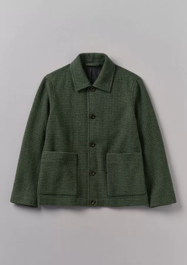 Toast Dogtooth Wool Chore Jacket