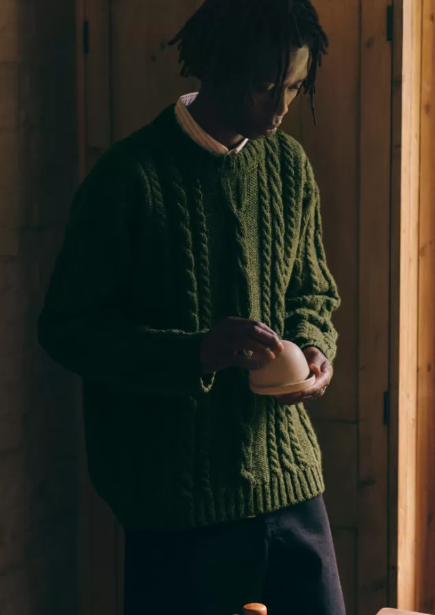 Toast Donegal Wool Cable Sweater