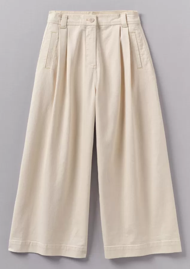 Women Toast Denim Pleat Front Trousers