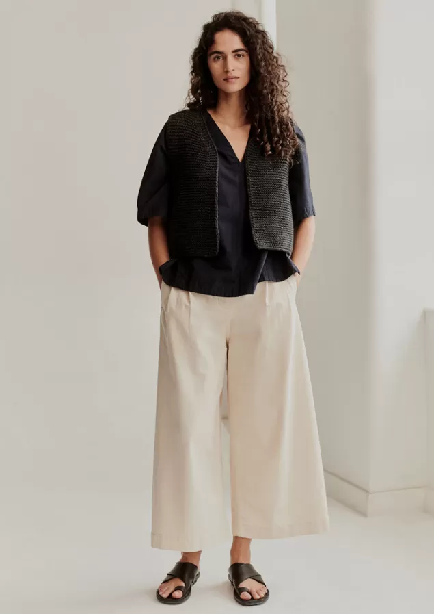 Women Toast Denim Pleat Front Trousers