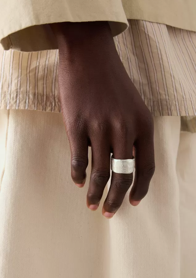 Women Toast Emily Nixon Sculptural Rock Ring