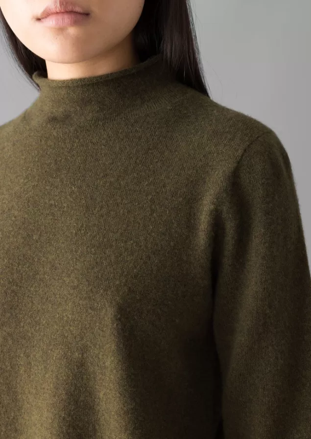 Women Toast Fine Wool Cashmere Half Sleeve Sweater