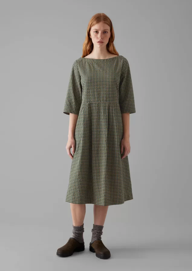 Women Toast Franca Cotton Gingham Seersucker Dress