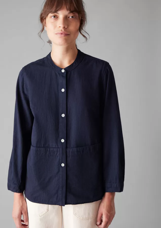 Women Toast Front Pocket Soft Twill Shirt