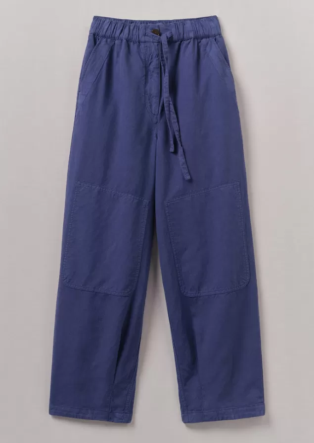 Women Toast Garment Dyed Cotton Linen Canvas Trousers