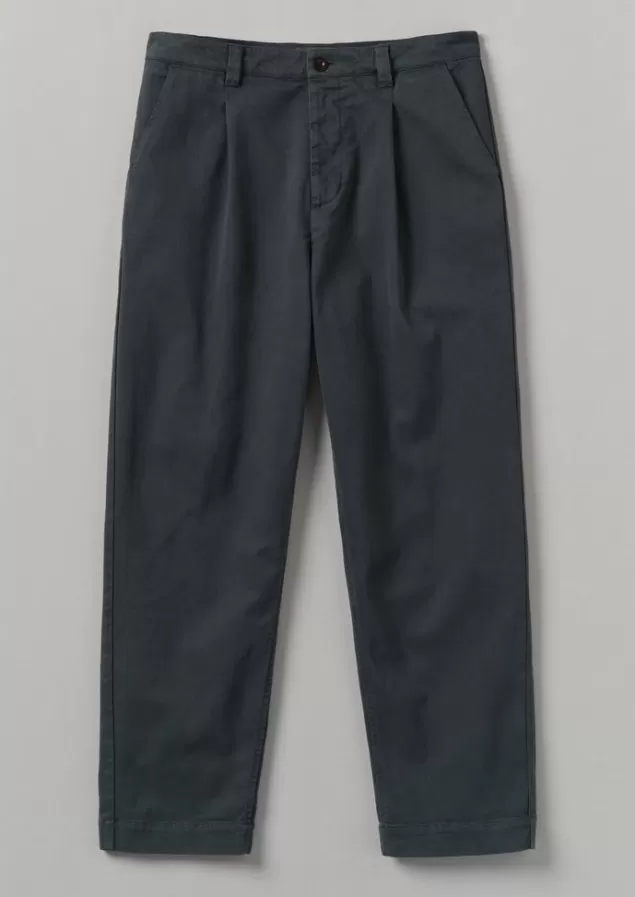 Toast Garment Dyed Cotton Pleat Trousers