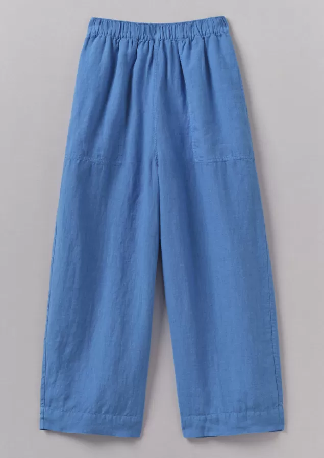 Women Toast Garment Dyed Linen Barrel Leg Trousers