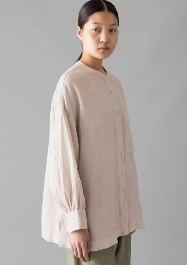 Women Toast Garment Dyed Linen Oversized Shirt