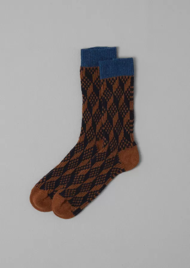 Women Toast Geo Pattern Socks