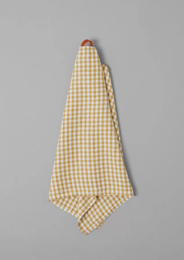 Toast Gingham Linen Tea Towel