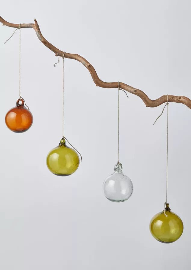 Toast Hand Blown Glass Bauble Set