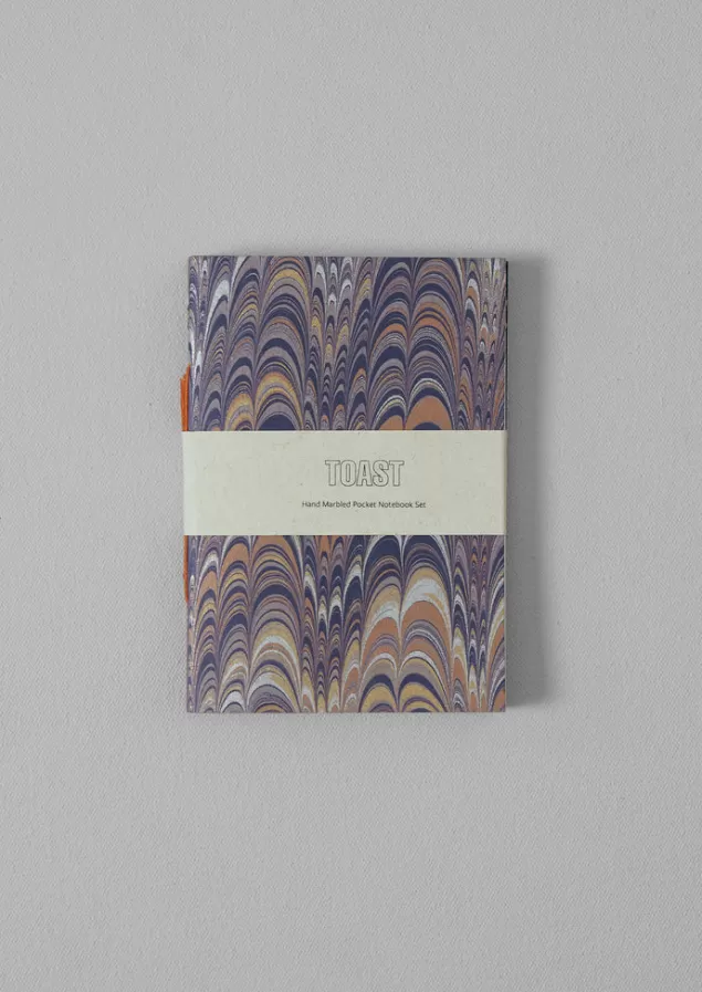 Toast Hand Marbled Pocket Notebook Set