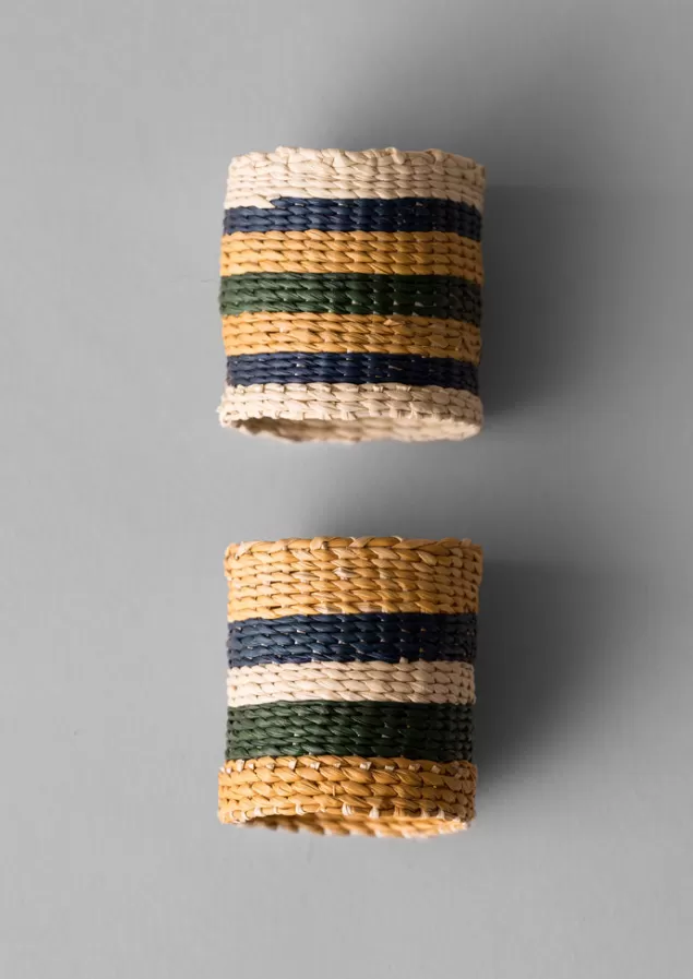 Toast Hand Woven Iraca Napkin Rings