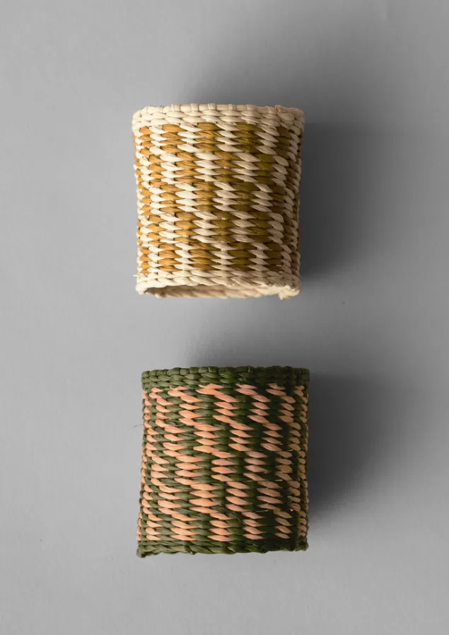 Toast Hand Woven Iraca Napkin Rings