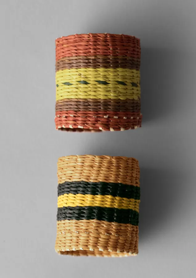 Toast Hand Woven Iraca Napkin Rings