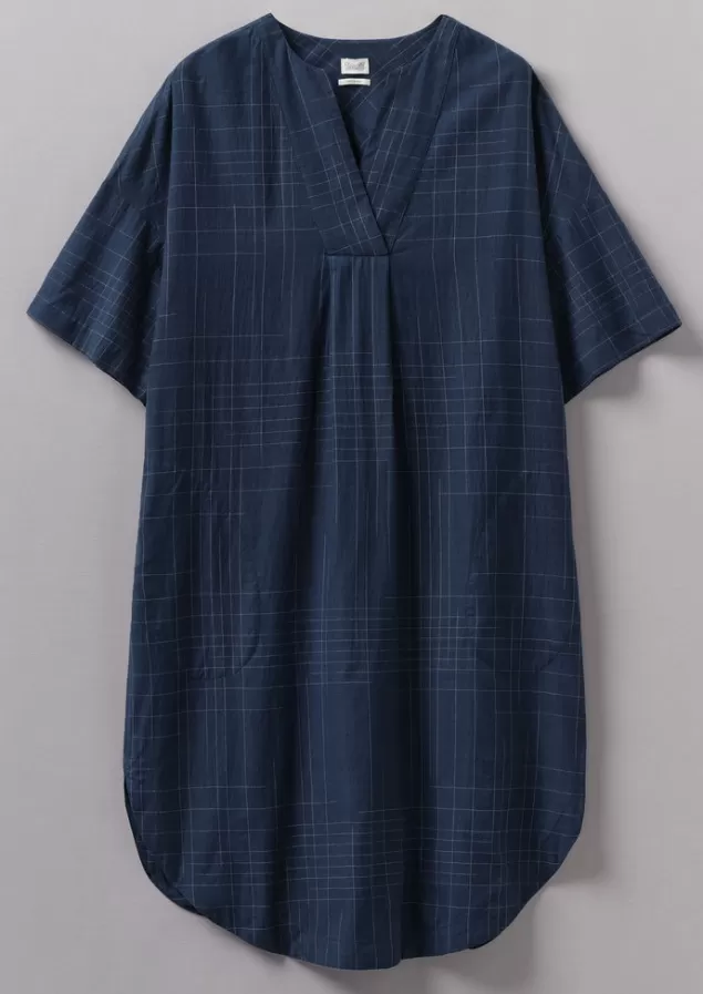 Women Toast Hand Woven Sketched Check Nightdress