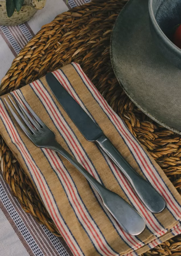 Toast Hand Woven Stripe Napkin Set