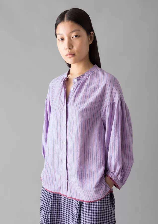 Women Toast Harmony Stripe Hand Woven Mulmul Shirt