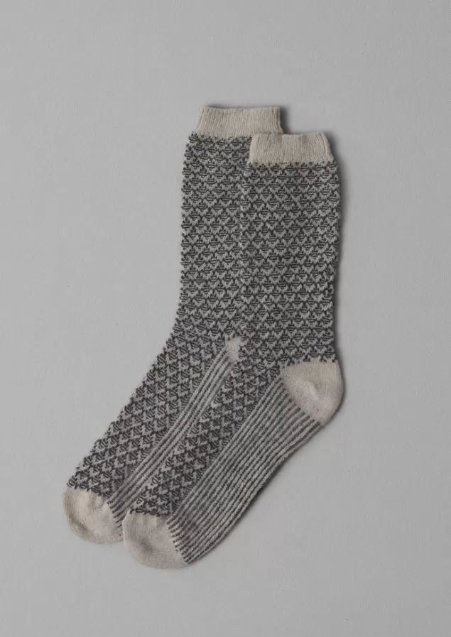 Toast Honeycomb Jacquard Wool Socks