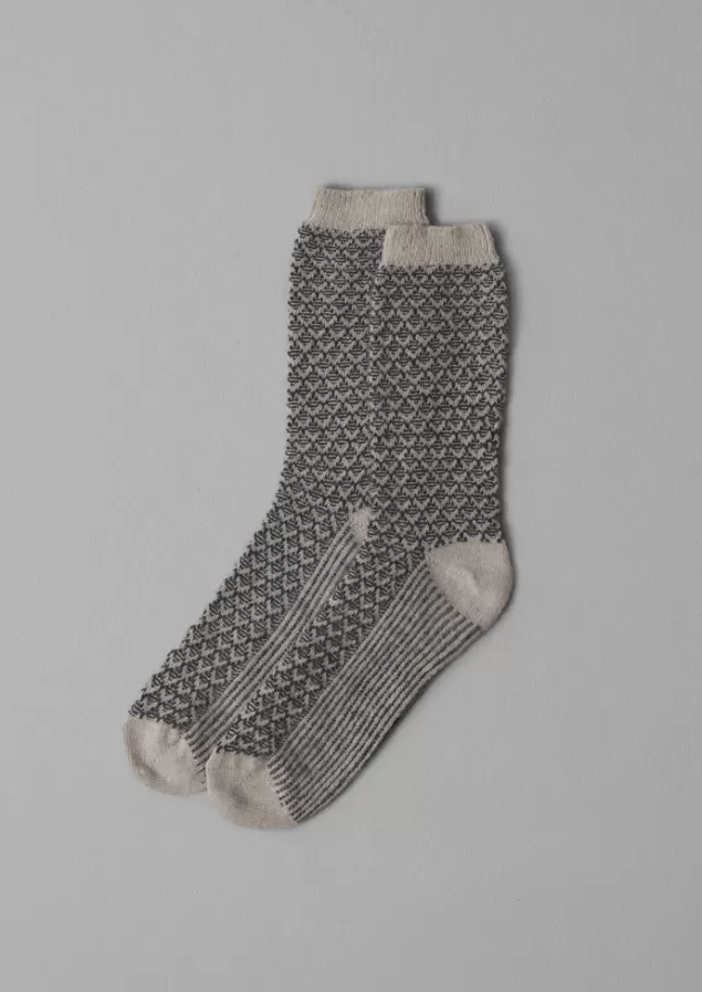 Women Toast Honeycomb Stitch Wool Socks