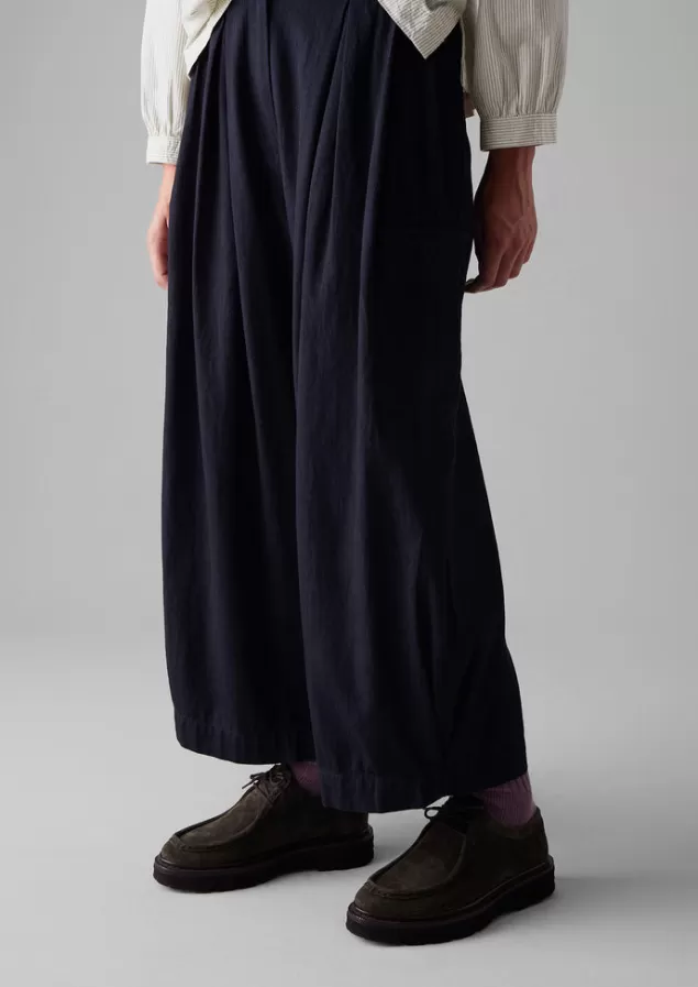 Women Toast Cotton Twill Wide Leg Trousers