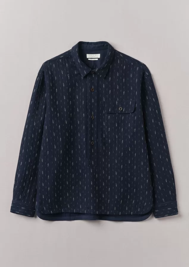 Toast Running Stitch Overshirt