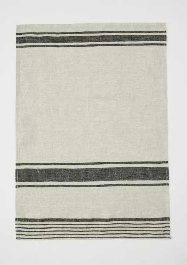 Toast Irregular Stripe Linen Tea Towel