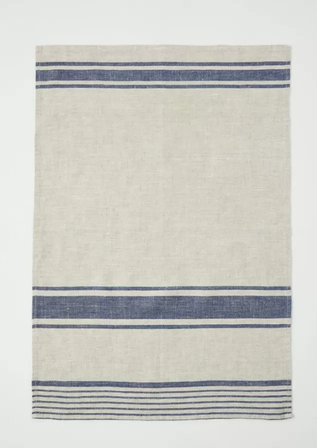 Toast Irregular Stripe Linen Tea Towel